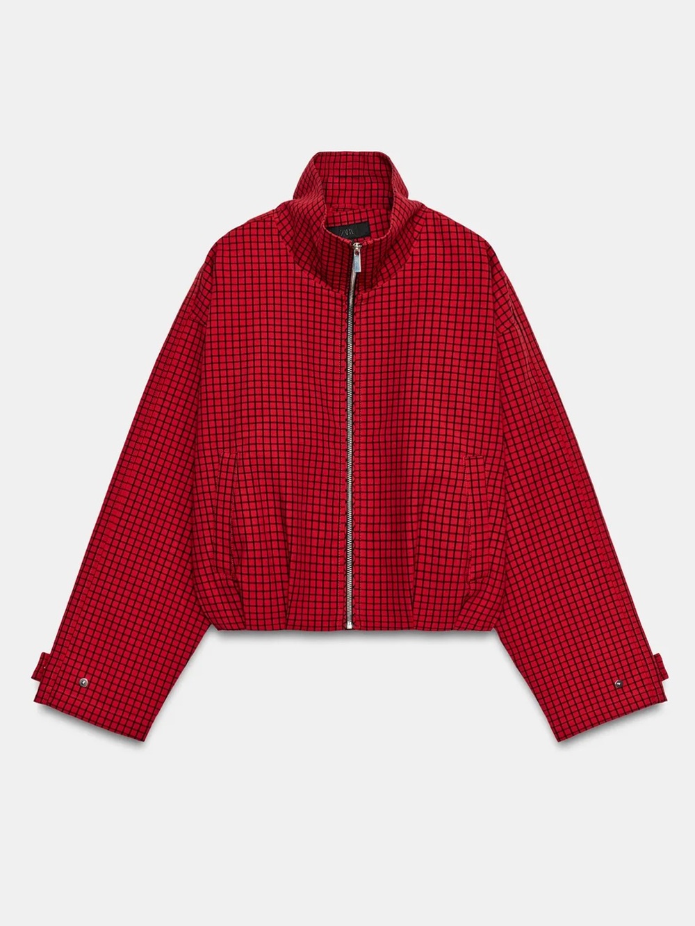 Zara PLAID BOMBER JACKET